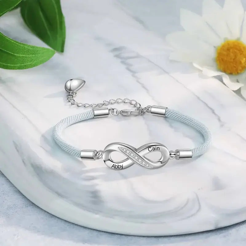 Personalised Infinity Couple Bracelets