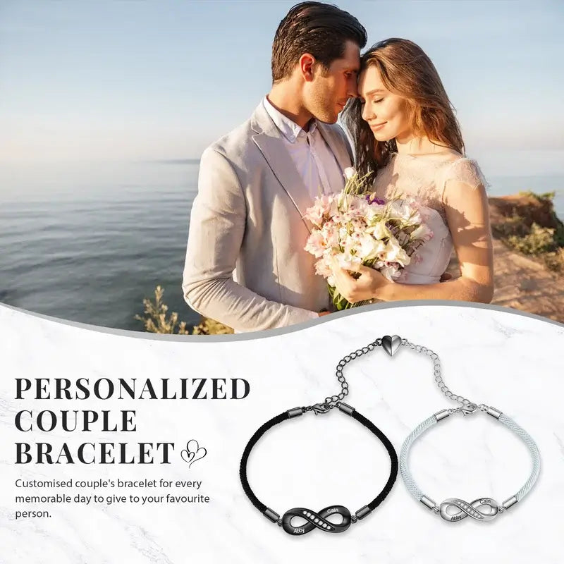 Personalised Infinity Couple Bracelets