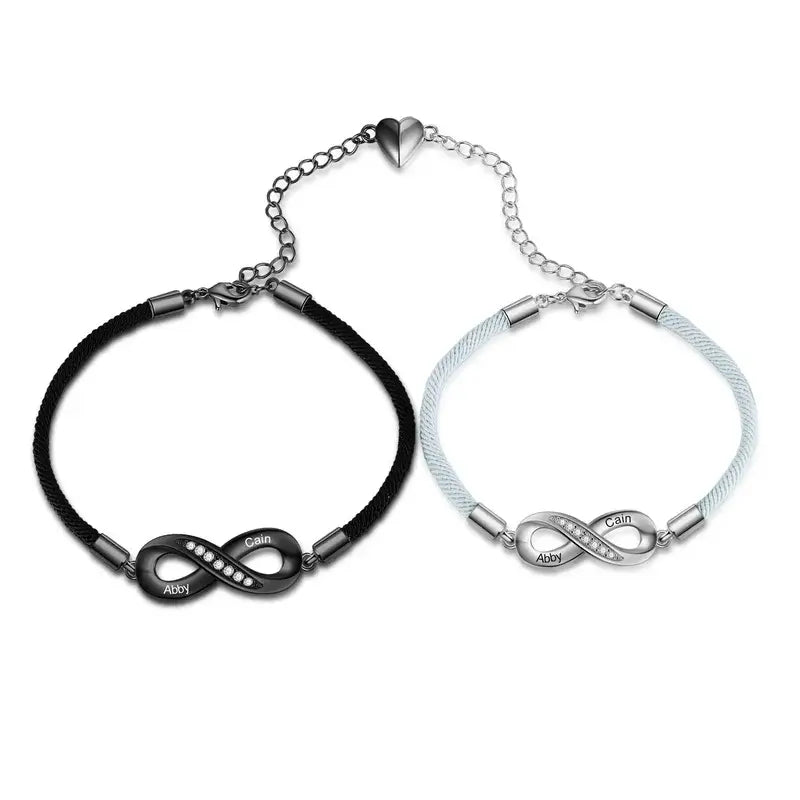 Personalised Infinity Couple Bracelets