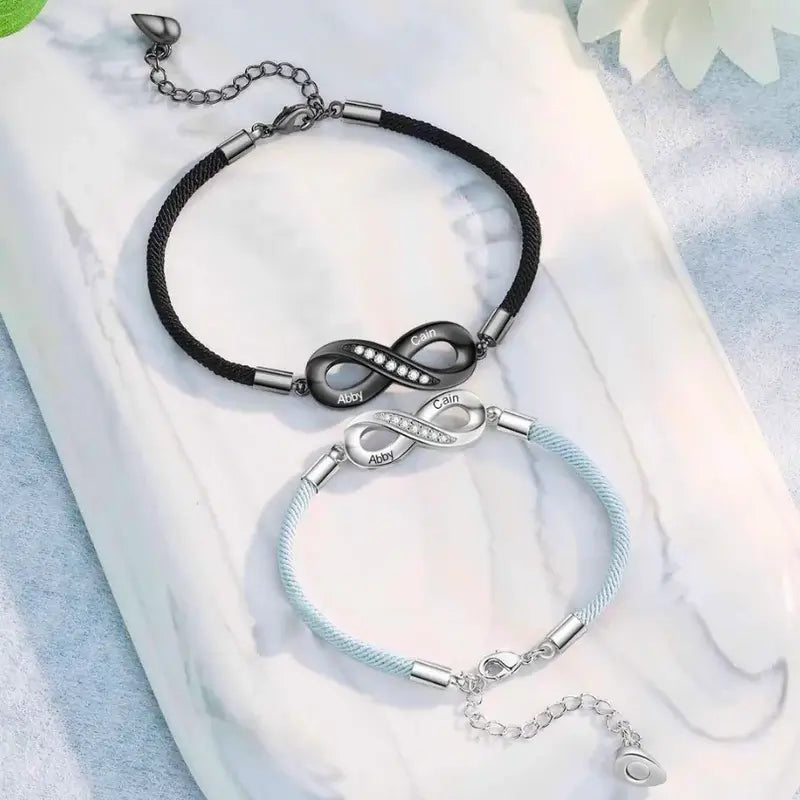 Personalised Infinity Couple Bracelets