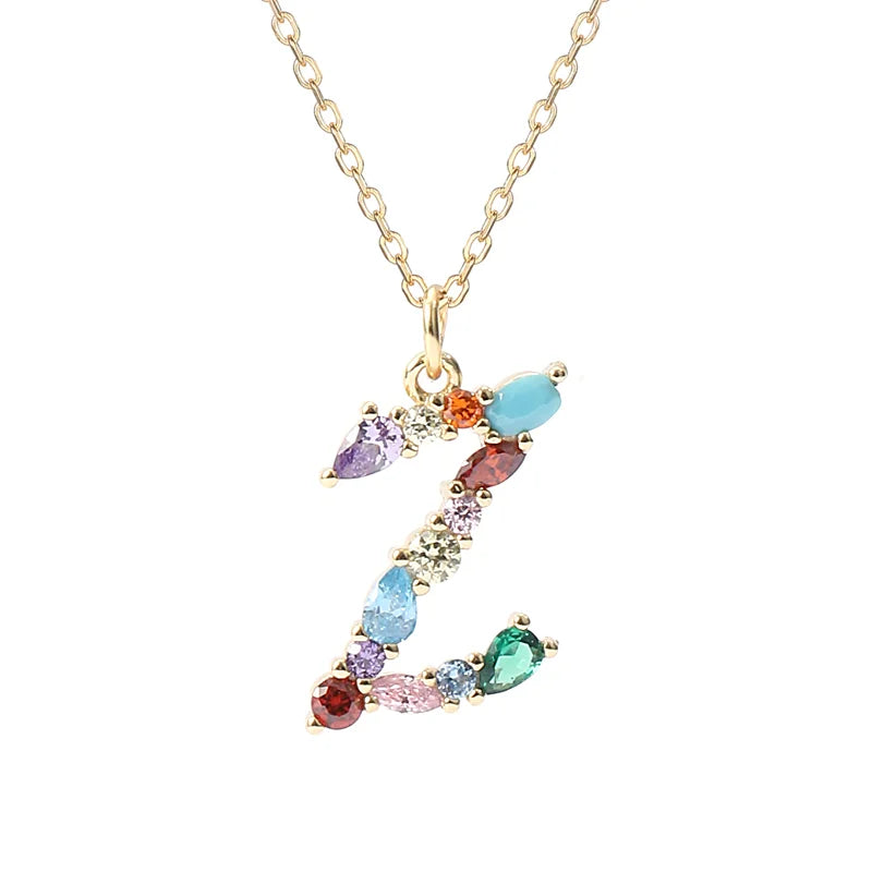 Sterling Silver Alphabet Initial Charm Pendant A To Z - Crystal Accent Dangle Charm For Necklace Or Bracelet