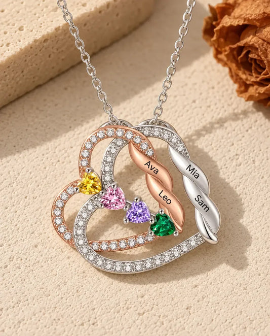 Personalised Birthstone Necklace - laid flat