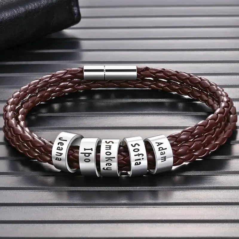 Fathers day online bracelets with names
