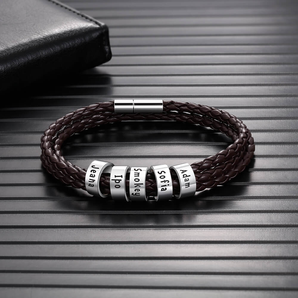 Leather Bracelets - Engraved & Shipped From Australia. - Auswara