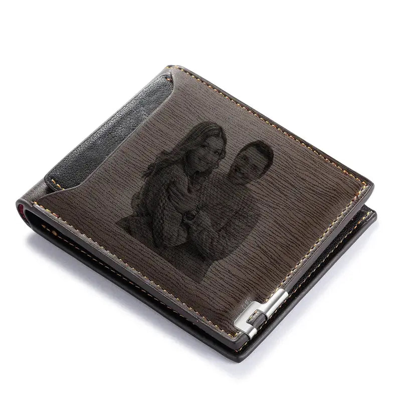 Personalised Men's Photo Wallet with Engraving