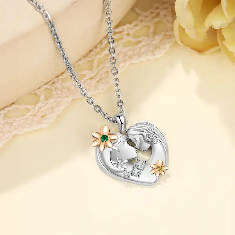 Amazon.com: YL Mother's Day Gift Mother and Daughter Necklace 925 Sterling  Silver Mom Hold Child Heart Pendant Necklace Mum Jewelry Gifts for Women :  Clothing, Shoes & Jewelry