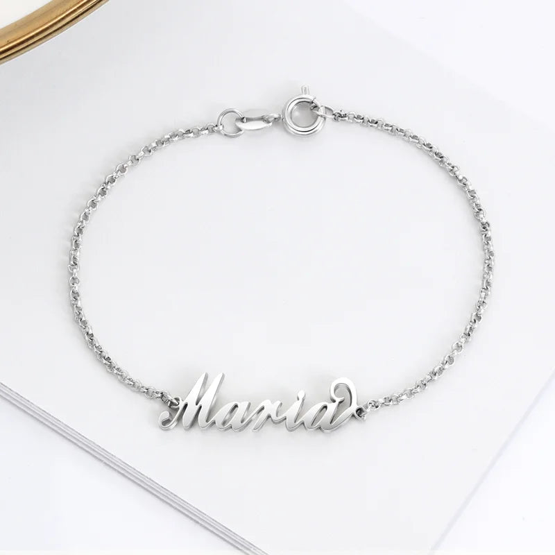 Personalised Name Bracelet Sterling Silver/Gold/Rose Gold, Custom Name Jewellery, Name Gift for Women