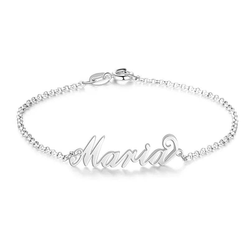 Personalised Name Bracelet Sterling Silver/Gold/Rose Gold, Custom Name Jewellery, Name Gift for Women