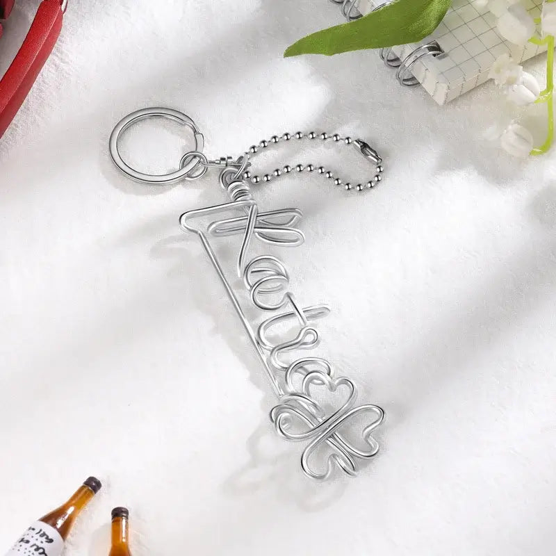 Minimalist Personalised Name Keyring Handmade