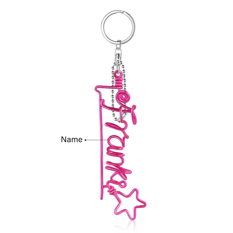 Minimalist Personalised Name Keyring Handmade