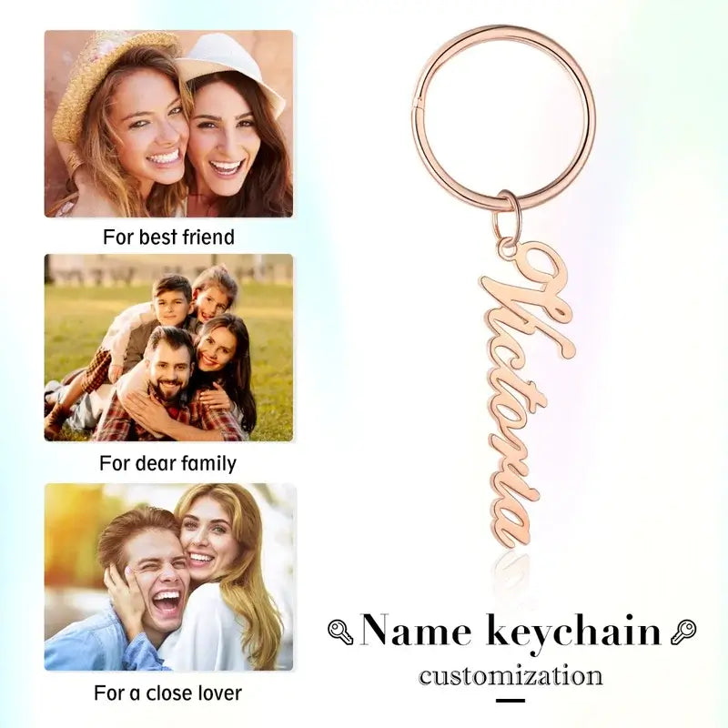 Personalised Name Pendant Keyring