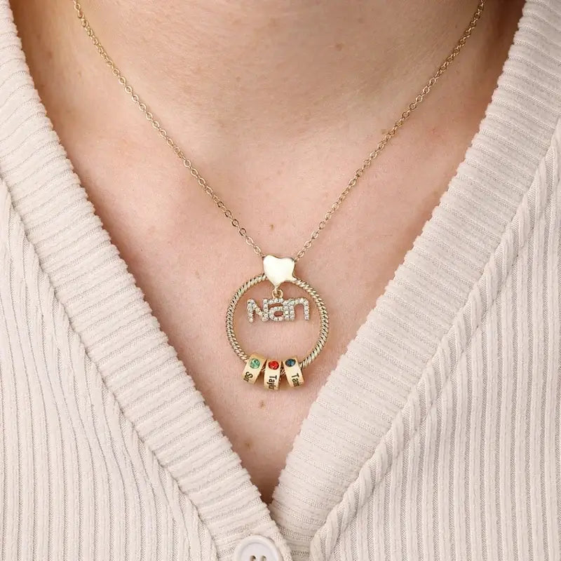Personalised necklace for mom discount