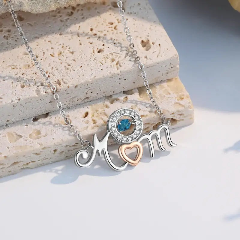 Personalised Necklace for Mum with Birthstone