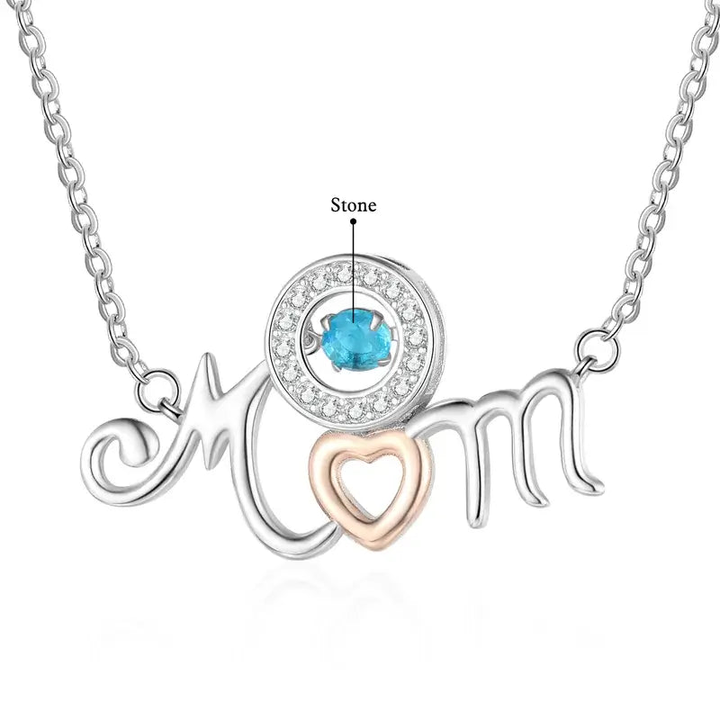 Personalised Necklace for Mum with Birthstone