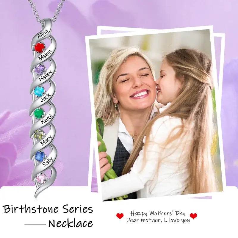 Family Birthstone Necklace – maram jewellery