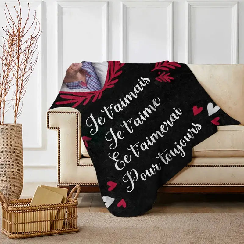 Personalised Photo Blanket | Personalised Valentine's Day Gift | Personalised Gift for Couples