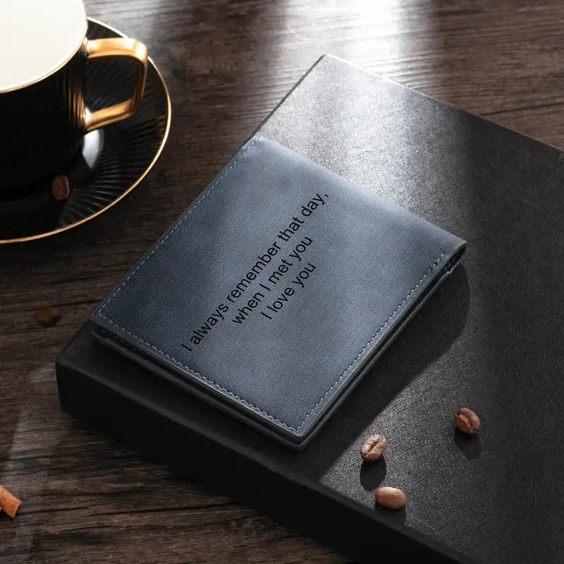 Personalised Photo Engraved Wallet with Text