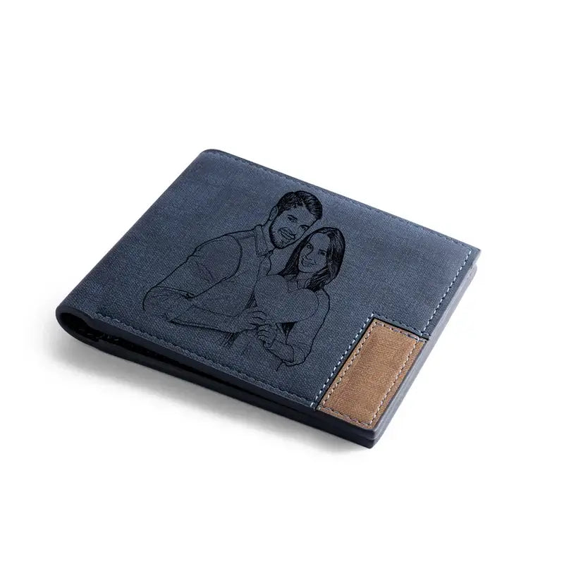 Personalised Photo Engraved Wallet with Text