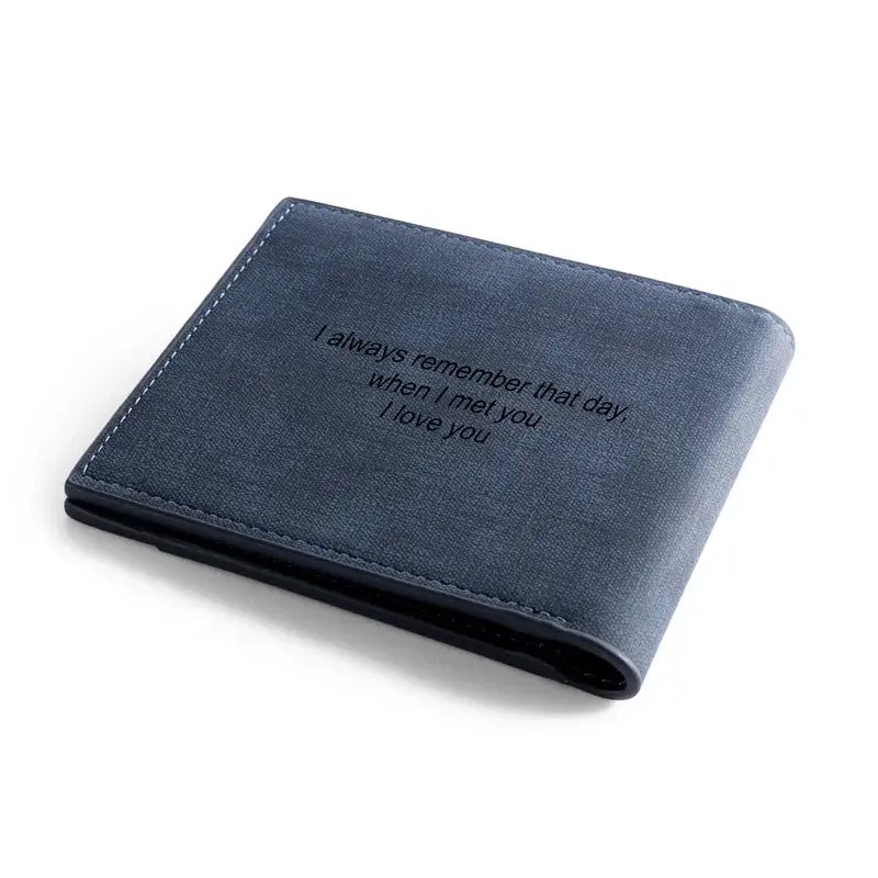 Personalised Photo Engraved Wallet with Text