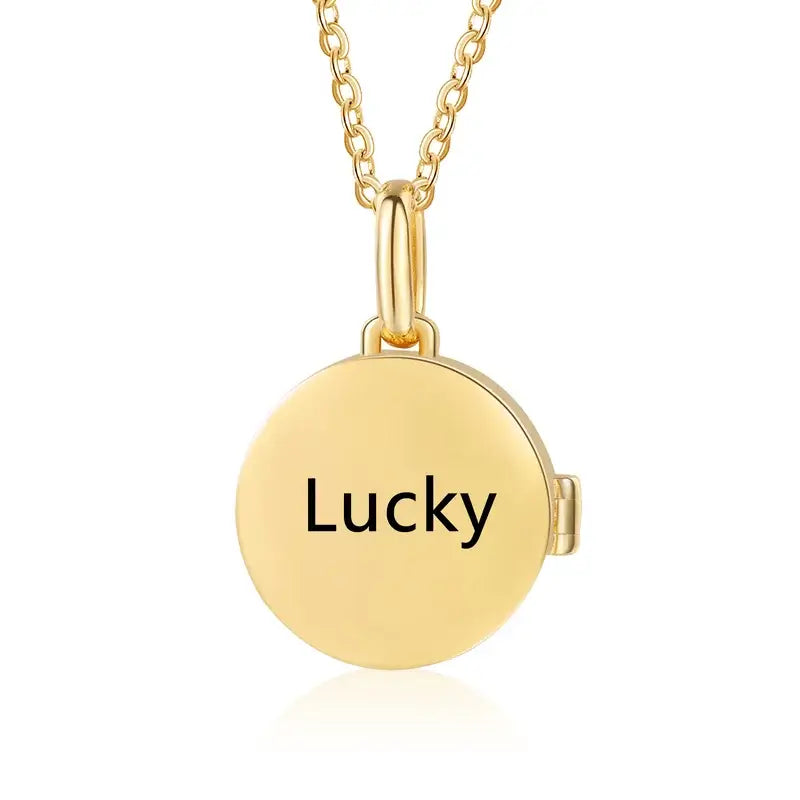 Personalised Photo Locket Necklace with Engraving