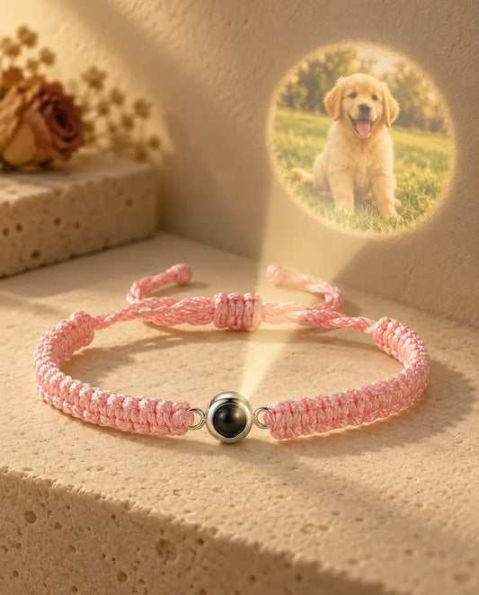 Photo Projection Bracelet - projecting the hidden photo onto a wall