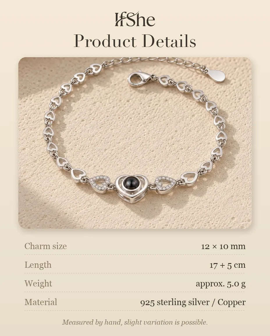 Personalised Photo Projection Bracelet - size and material details