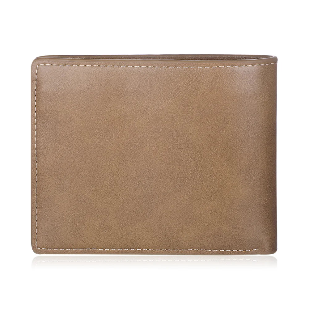 Brown Leather Personalised Wallet with Photo and Text
