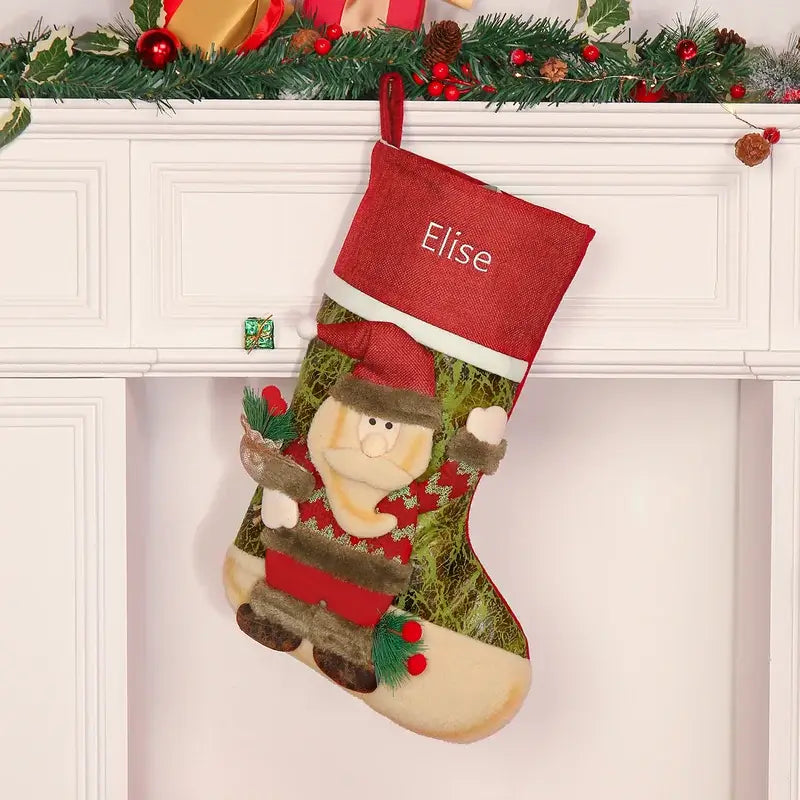 Personalised Christmas Stocking Big Xmas Stockings Decoration
