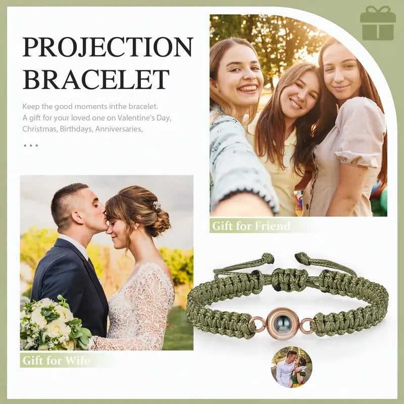 Photo Projection Braided Bracelet