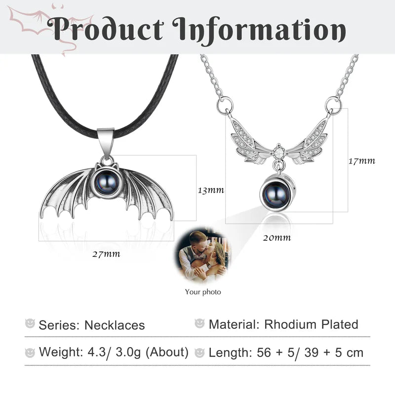 Photo Projection Necklace for Couples | Couple Necklace with Picture Inside