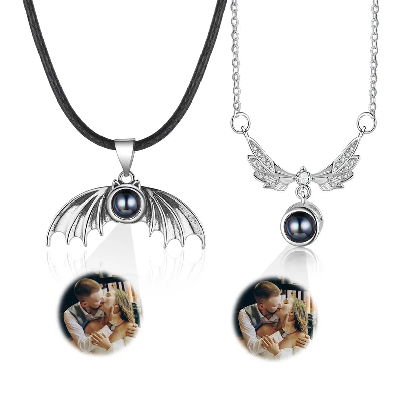 Photo Projection Necklace for Couples | Couple Necklace with Picture Inside