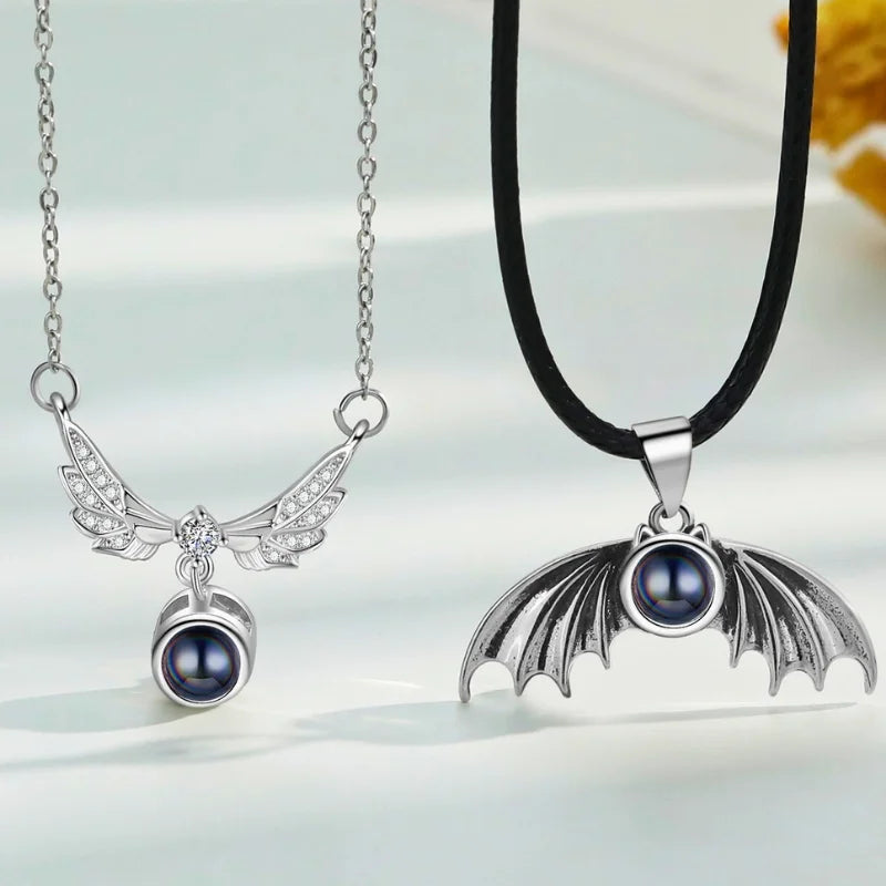 Photo Projection Necklace for Couples Couple Necklace with Picture Inside