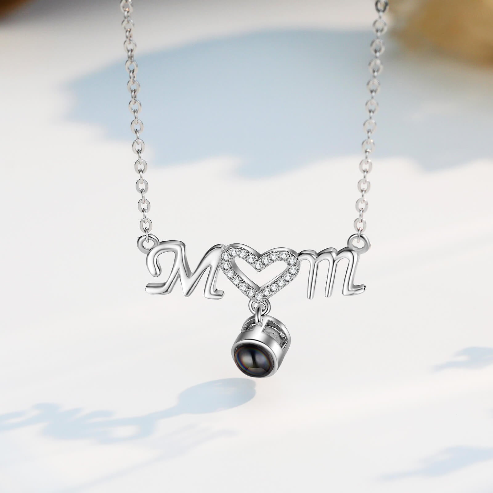 Photo Necklace Personalised Name Necklace Projection Necklace WAS £26.99  NOW £13.49 w/code 97W7JROW + 10% voucher with FREE delivery @ Amazon