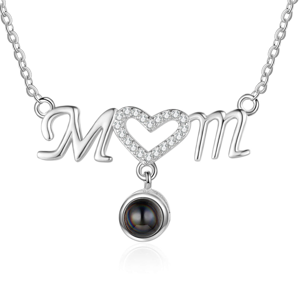 Photo Projection Necklace with Mum Pendant