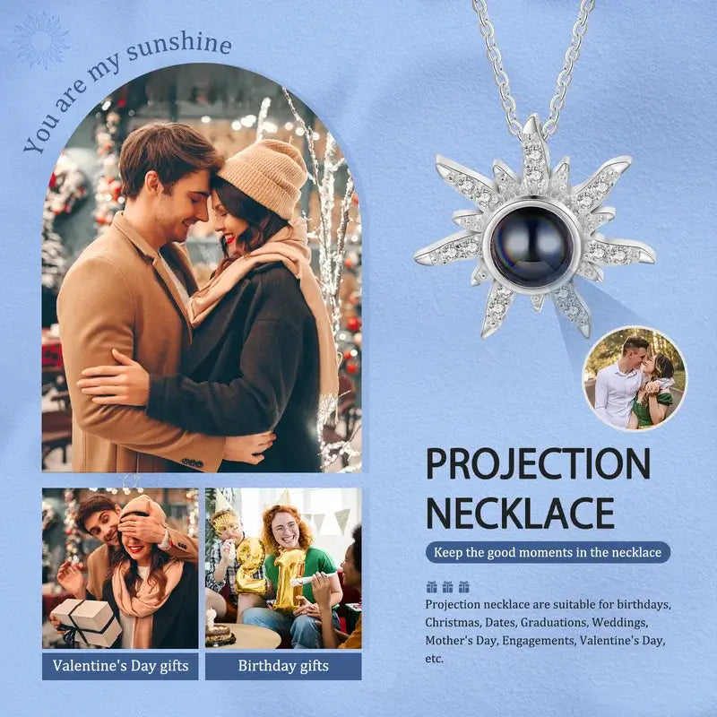 Photo Projection Necklace with Picture Inside