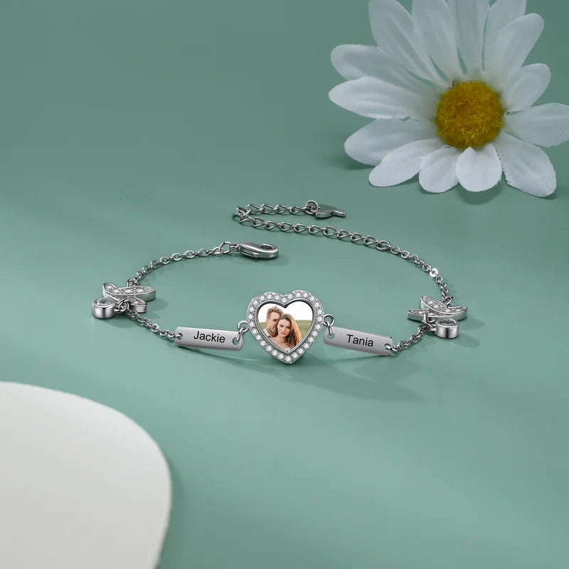 Picture Heart Charm Bracelet