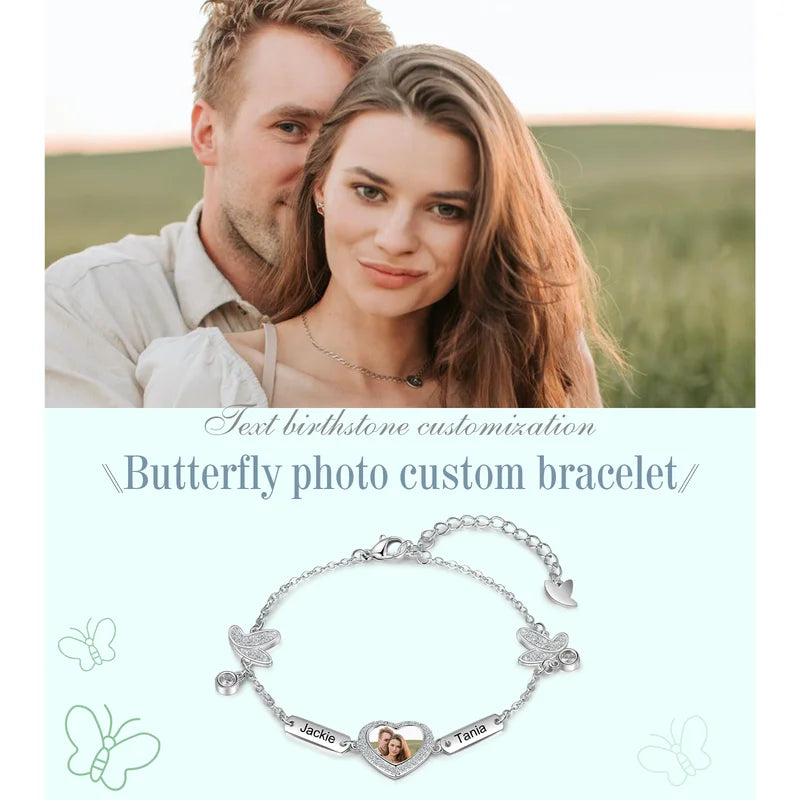 Picture Heart Charm Bracelet