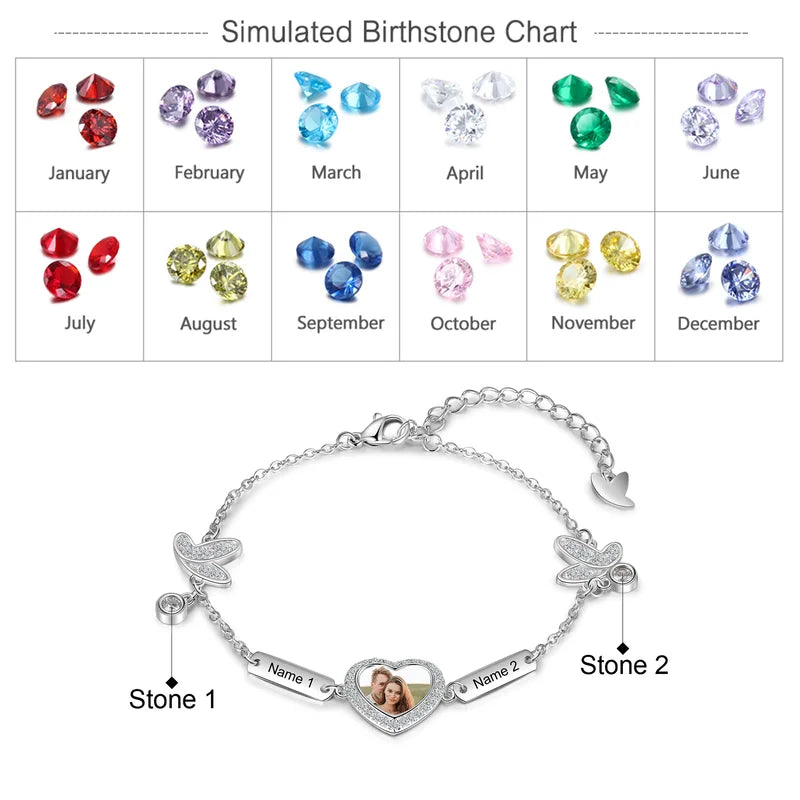 Picture Heart Charm Bracelet