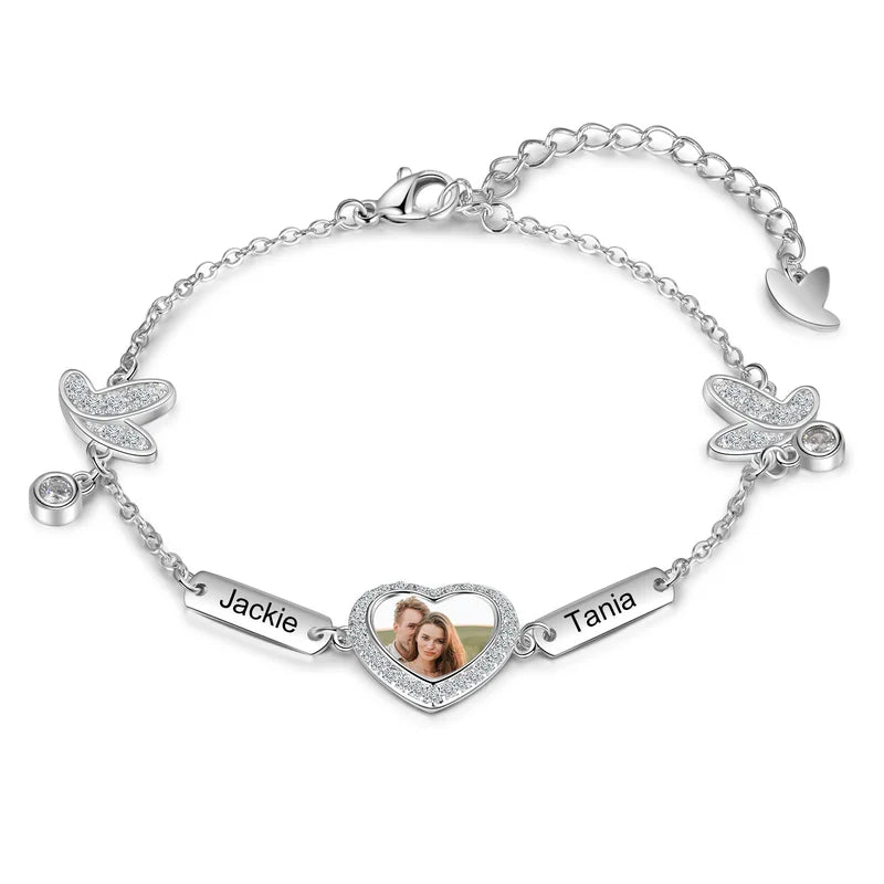 Picture Heart Charm Bracelet