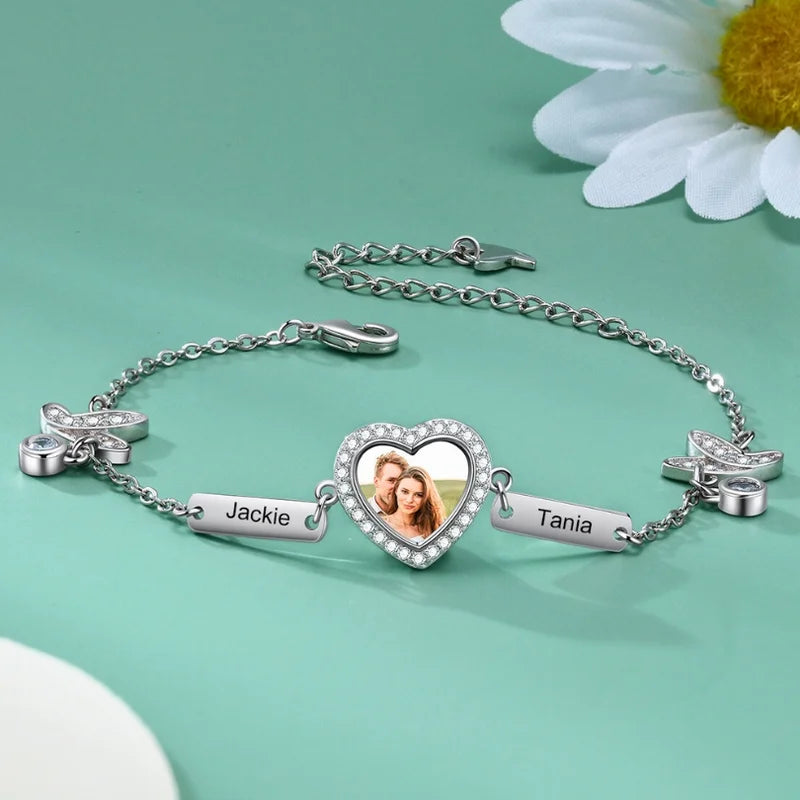 Picture Heart Charm Bracelet