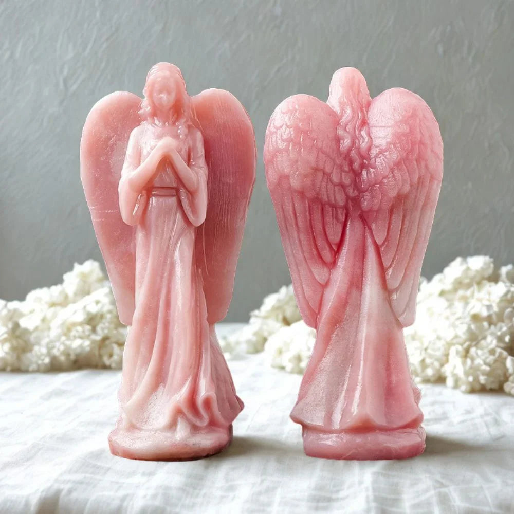Light Pink Opal Angel for Crystal Healing & Energy Balance