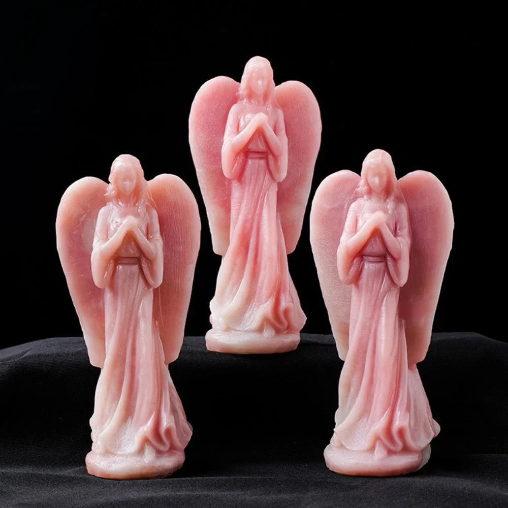 Light Pink Opal Angel for Crystal Healing & Energy Balance