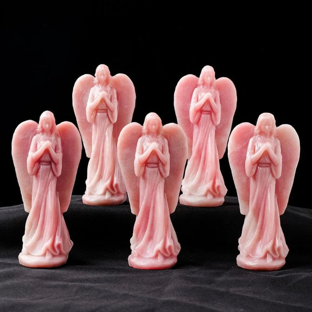 Light Pink Opal Angel for Crystal Healing & Energy Balance