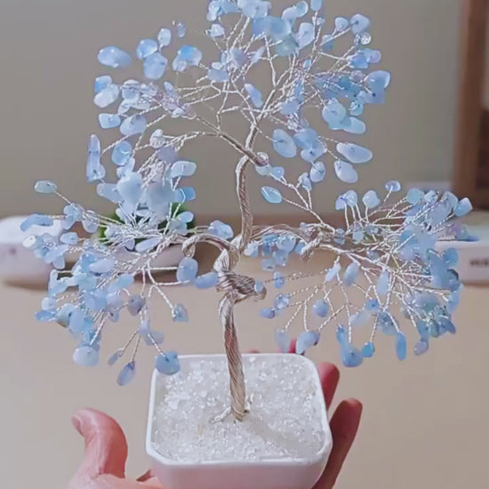 Crystal Tree – Aquamarine, Amethyst, Rose Quartz, Opalite
