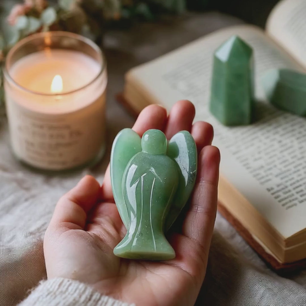 Green Aventurine Angel - Heart Harmony
