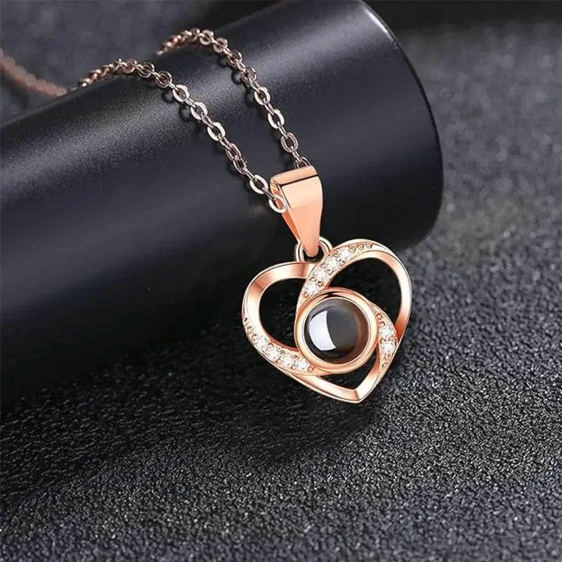 Heart shaped 2025 photo necklace