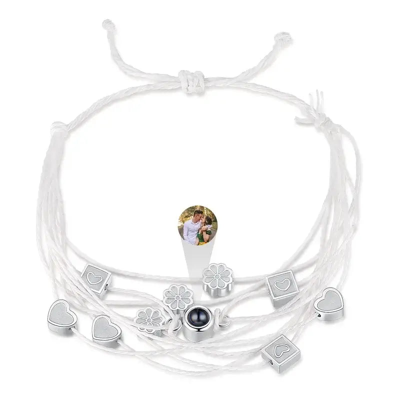 Projection Photo Bracelet with Charms | Charm Bracelet with Picture Inside