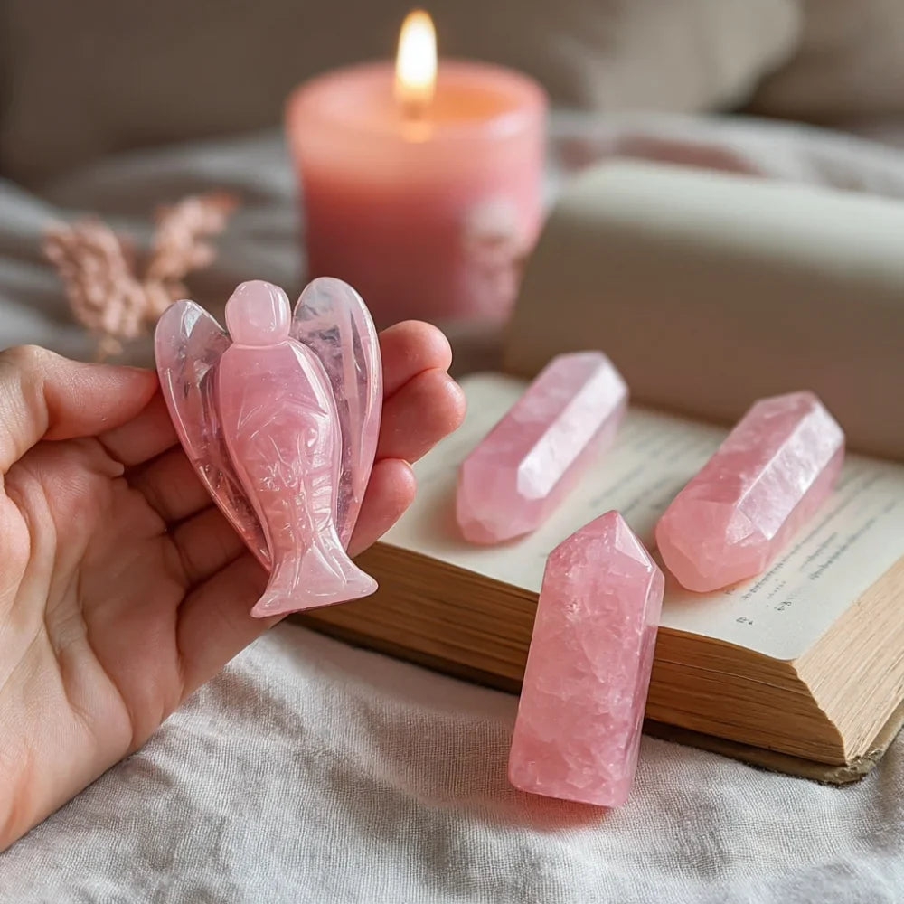 Rose Quartz Angel of Love - Heart Light