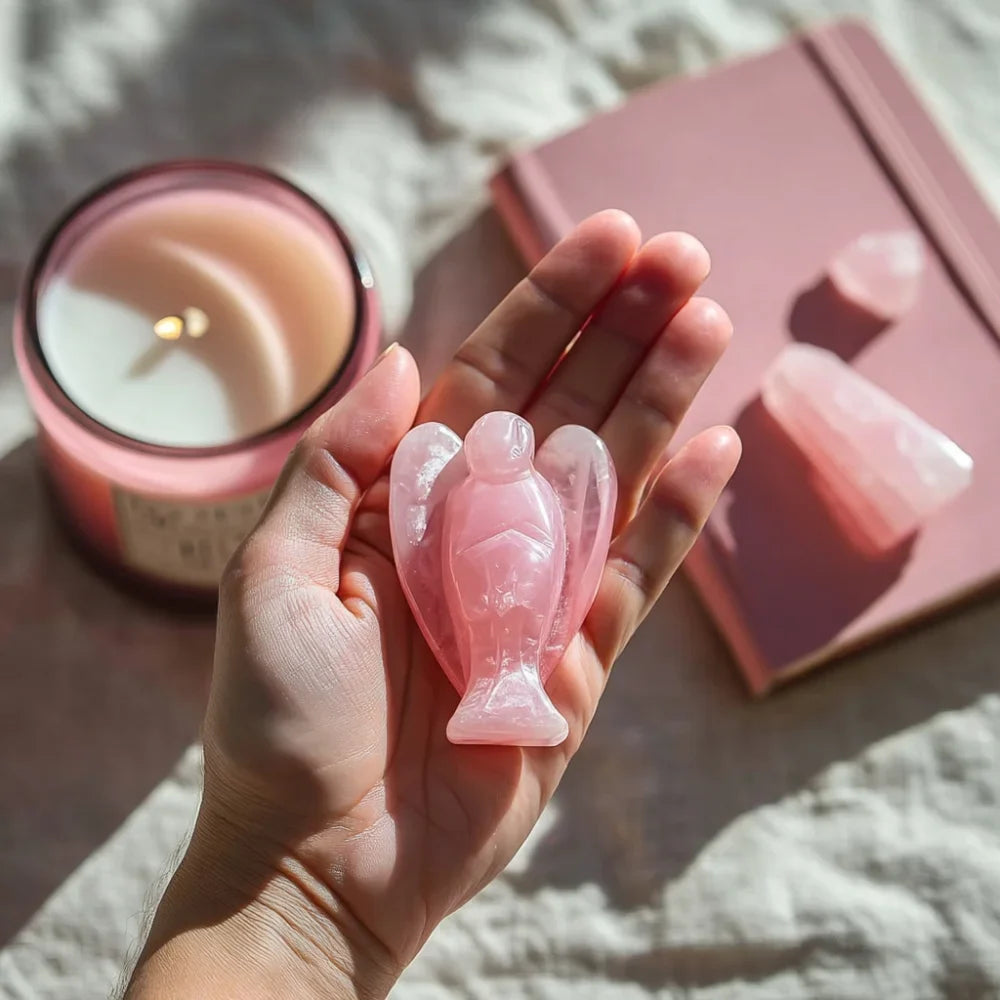 Rose Quartz Angel of Love - Heart Light