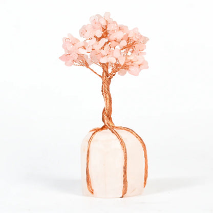 Rose Quartz Crystal Tree with Crystals